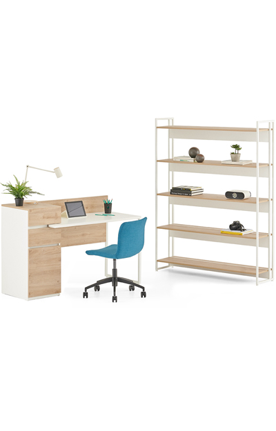 Mila Single Home Office Desk With Cabinet